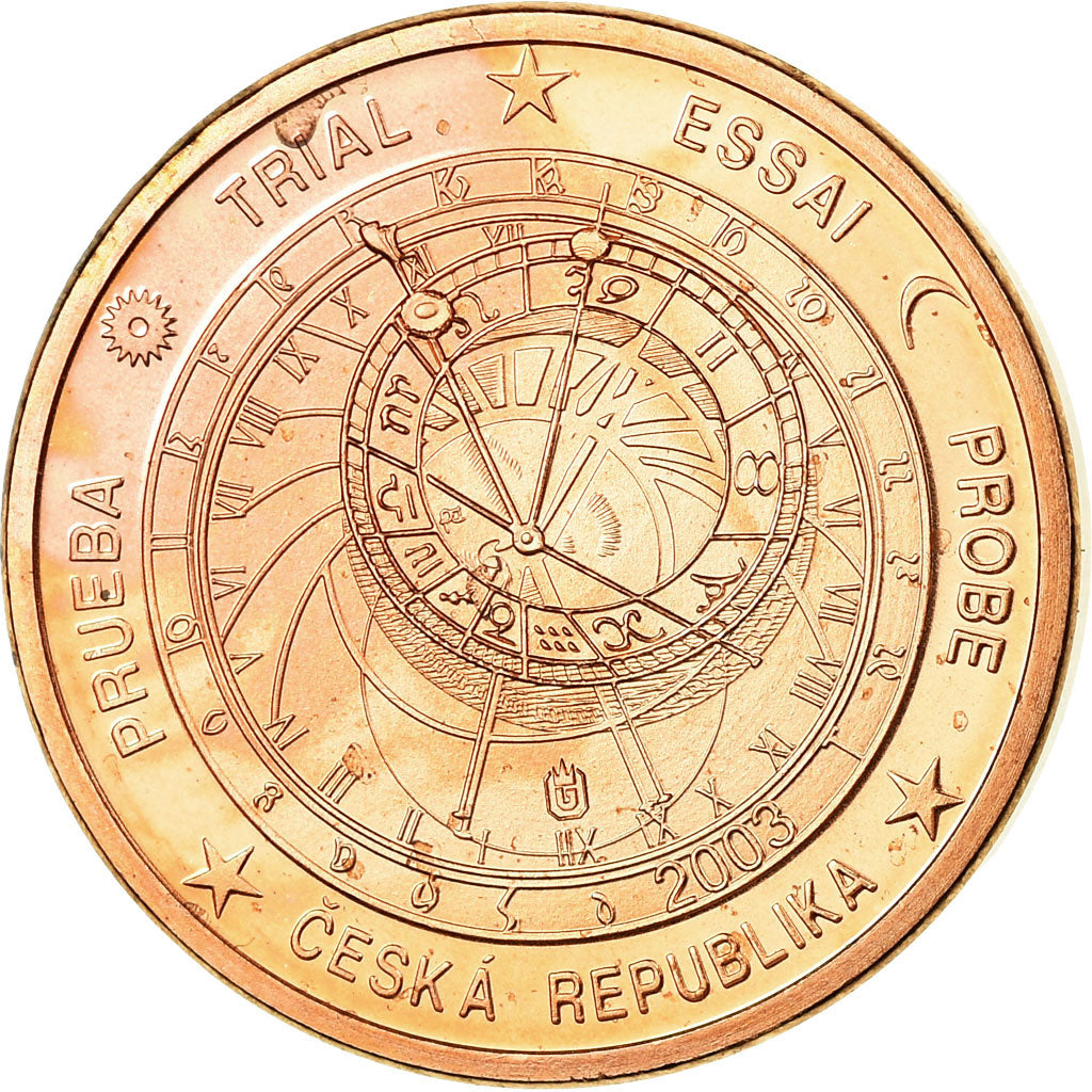 Czech Republic, 2 Euro Cent, 2003, VF(30-35), Copper Plated Steel