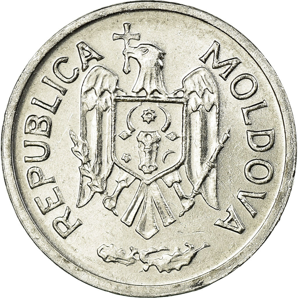 Coin, Moldova, Ban, 2000, MS(63), Aluminum, KM:1