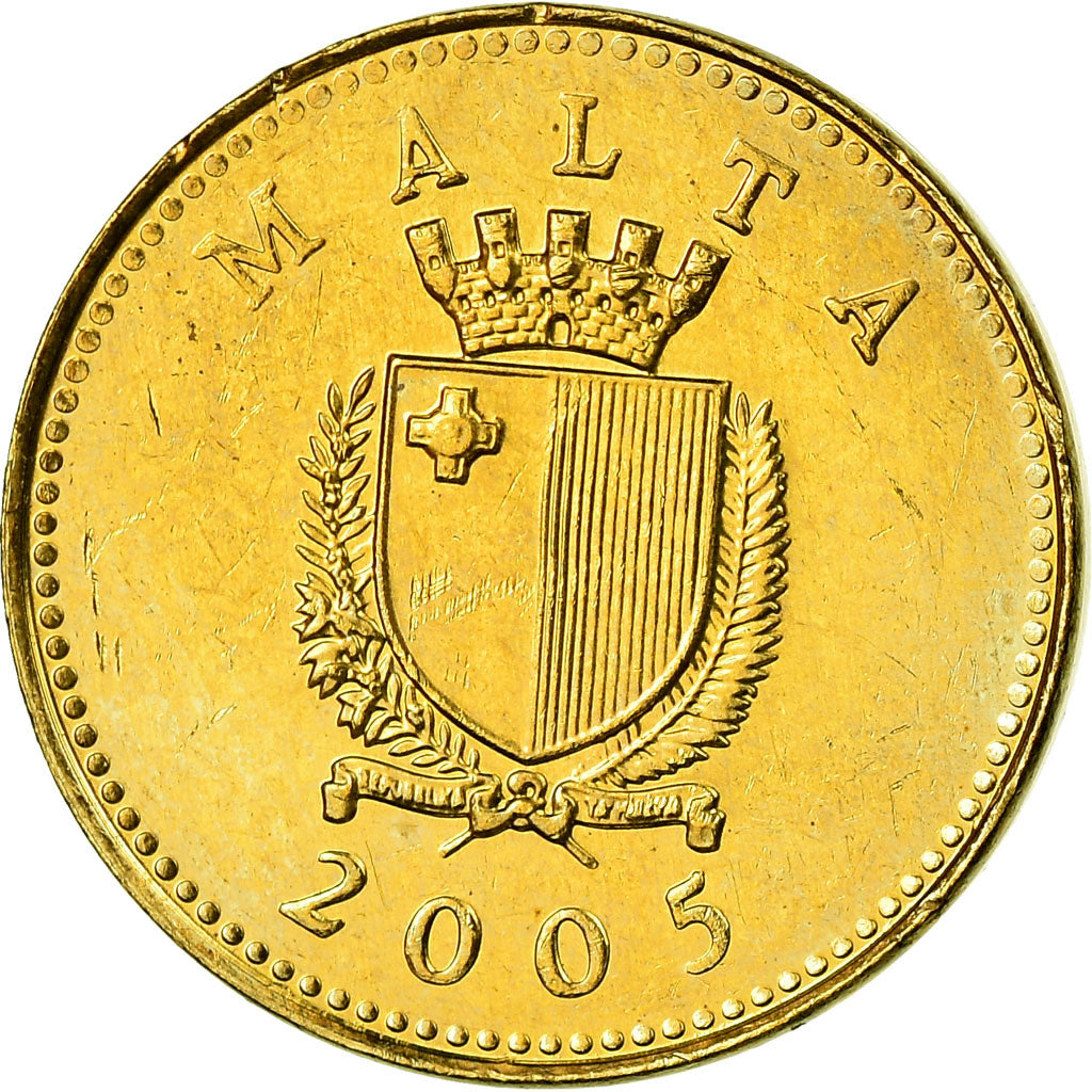 Coin, Malta, Cent, 2005, British Royal Mint, MS(63), Nickel-brass, KM:93