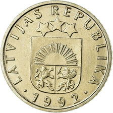 Coin, Latvia, 50 Santimu, 1992, MS(63), Copper-nickel, KM:13