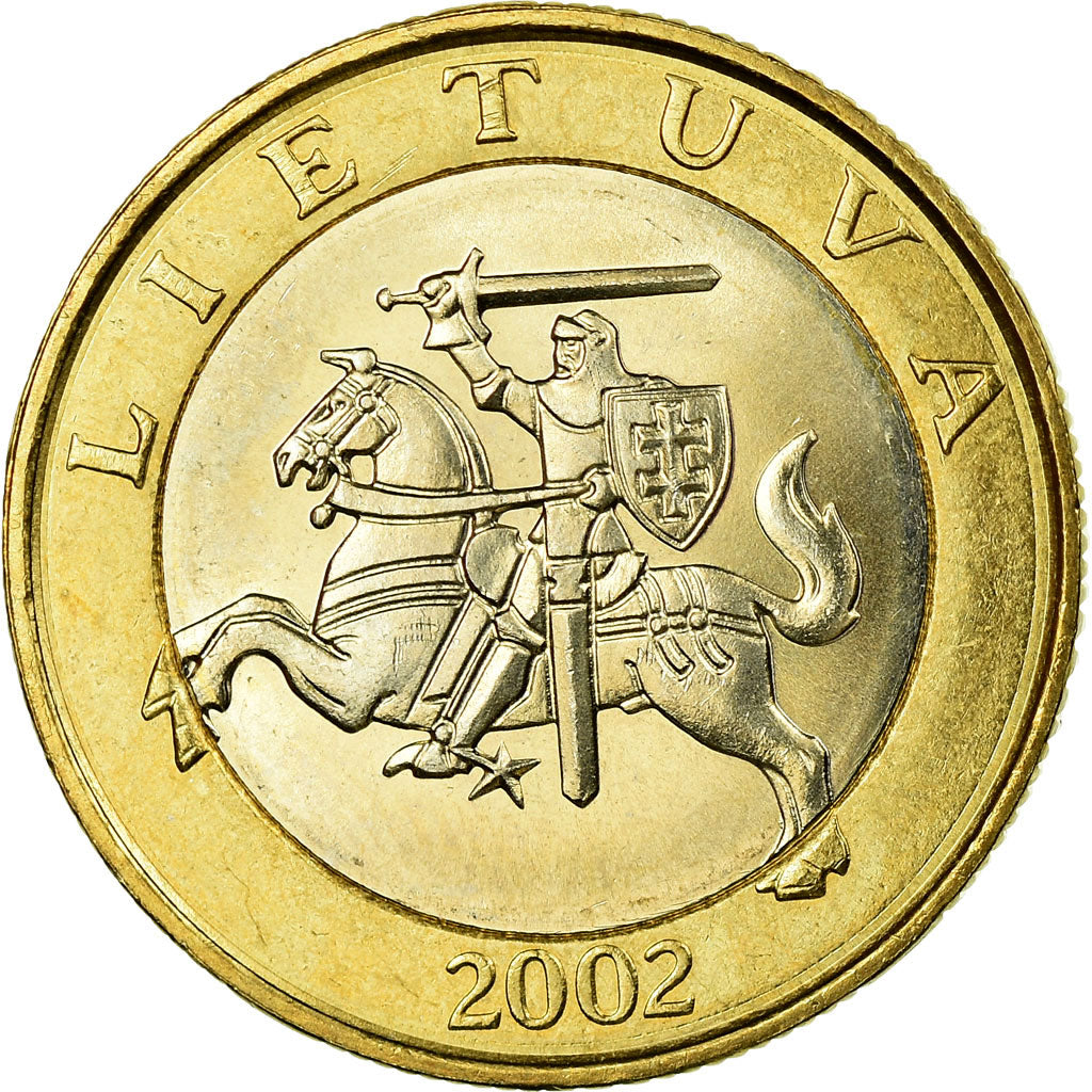 Coin, Lithuania, 2 Litai, 2002, MS(63), Bi-Metallic, KM:112