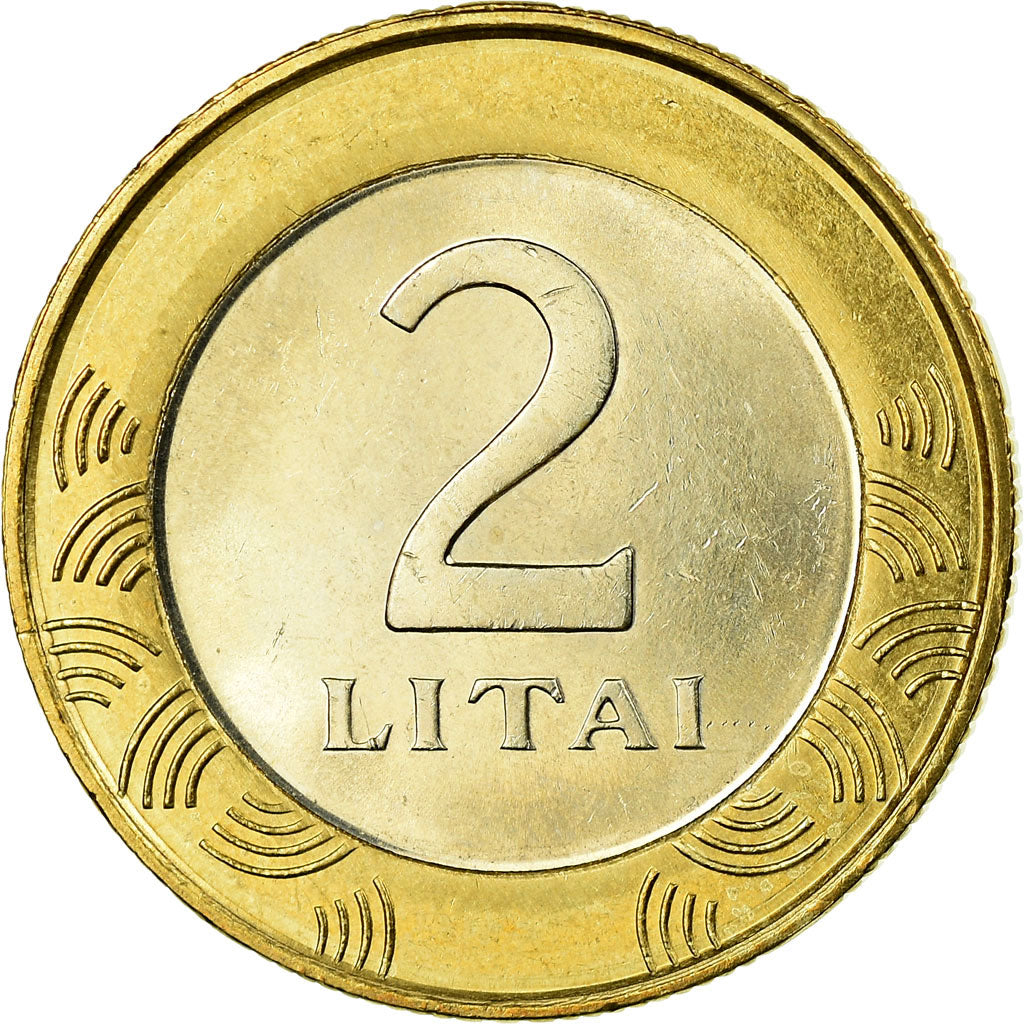 Coin, Lithuania, 2 Litai, 2002, MS(63), Bi-Metallic, KM:112