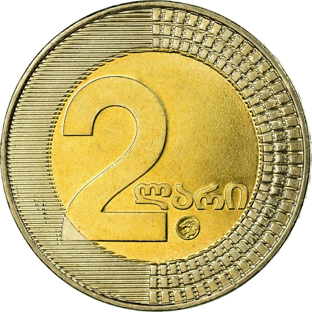 Münze, Georgien, 2 Lari, 2006, UNZ, Bi-Metallic, KM:94