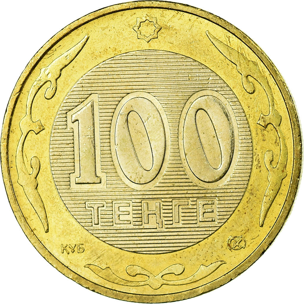 Monnaie, Kazakhstan, 100 Tenge, 2002, Kazakhstan Mint, SPL, Bi-Metallic, KM:39