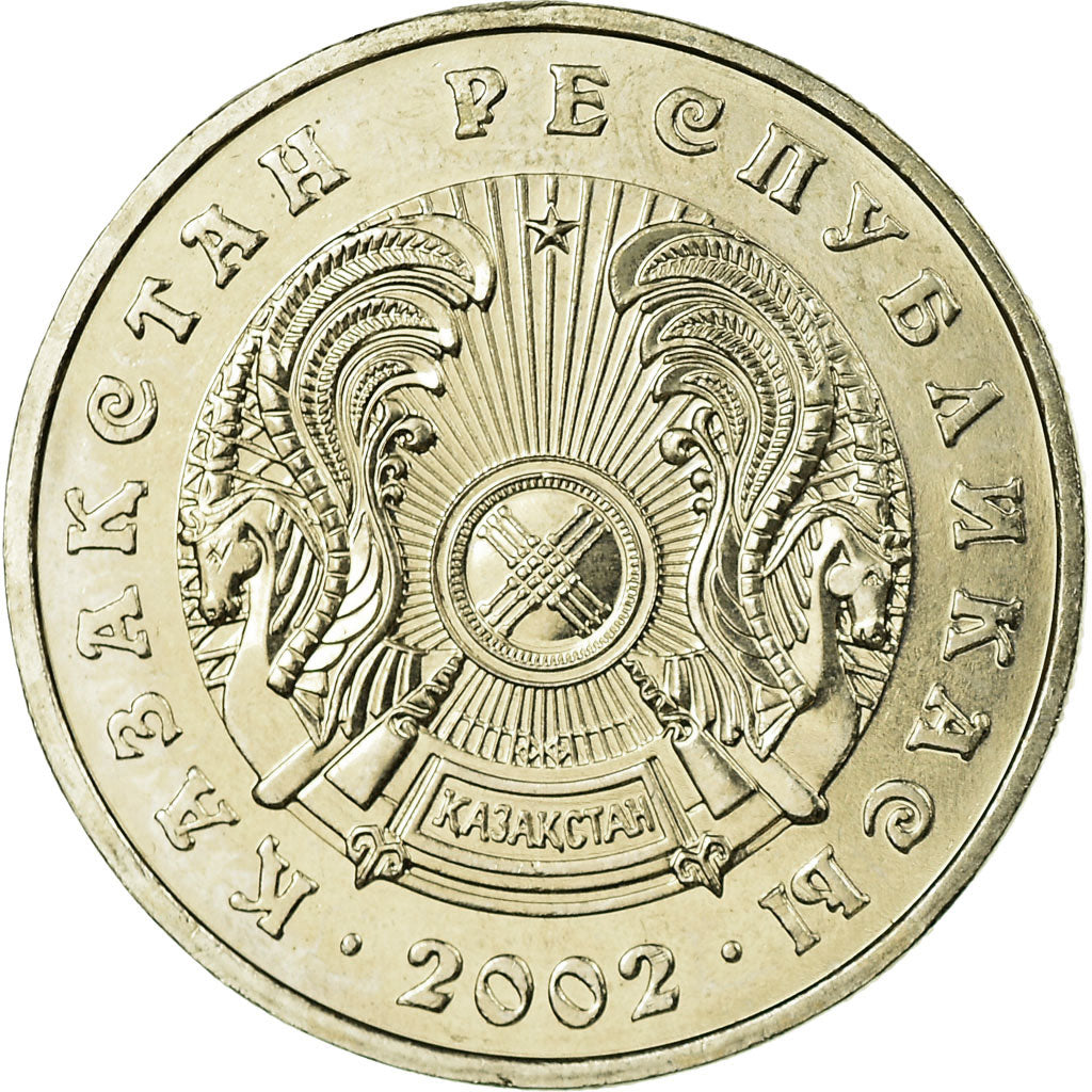Coin, Kazakhstan, 50 Tenge, 2002, Kazakhstan Mint, MS(63), Copper-nickel, KM:41