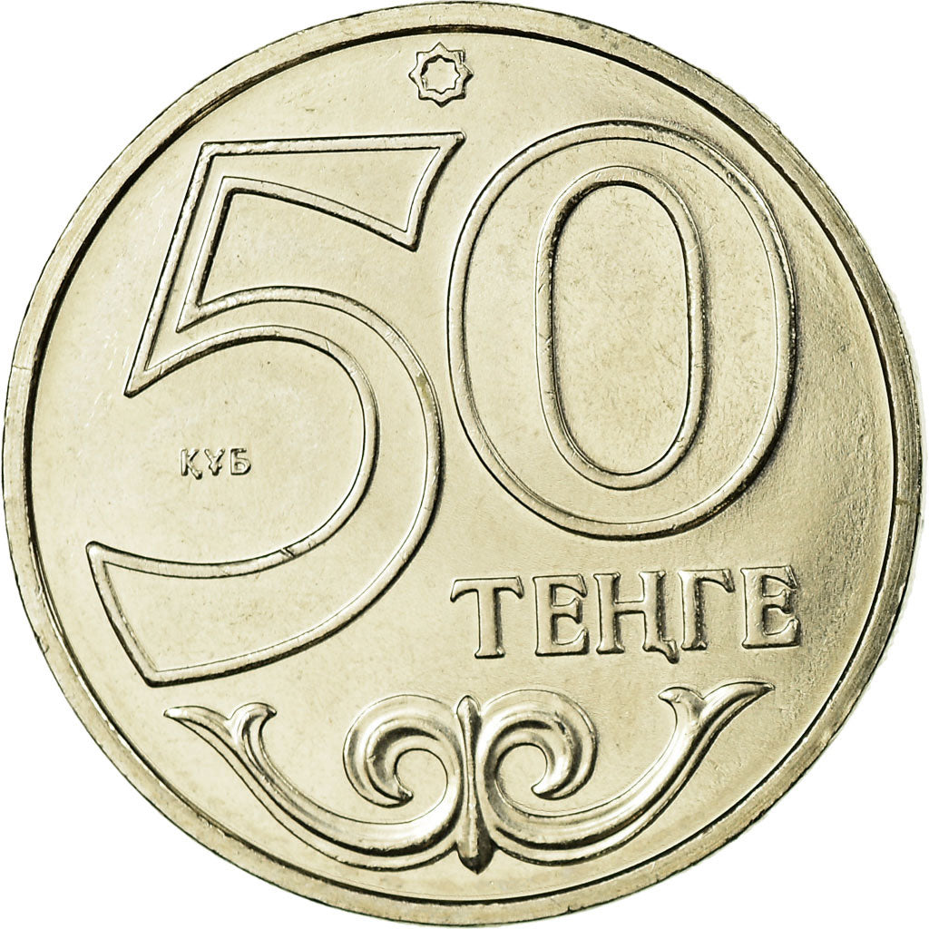 Coin, Kazakhstan, 50 Tenge, 2002, Kazakhstan Mint, MS(63), Copper-nickel, KM:41