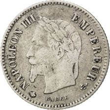 Francia, Napoleon III, Napoléon III, 20 Centimes, 1867, Paris, BB, Argento,...