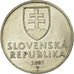 Moneta, Słowacja, 2 Koruna, 2001, AU(55-58), Nickel platerowany stalą, KM:13