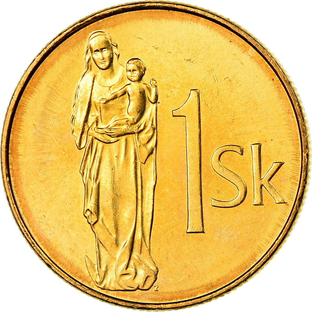 Moneda, Eslovaquia, Koruna, 2005, SC, Bronce chapado en acero, KM:12