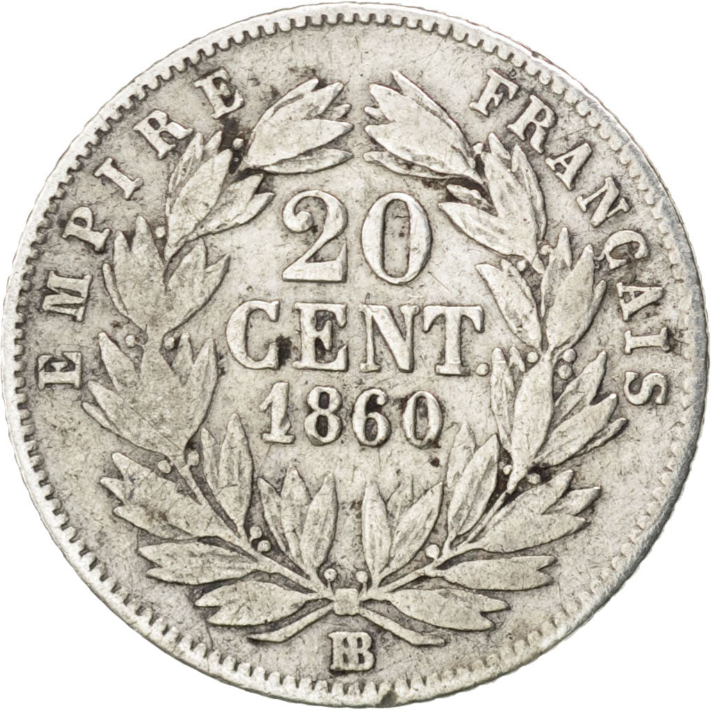 Second Empire, 20 Centimes, Napoléon III, KM 778.2