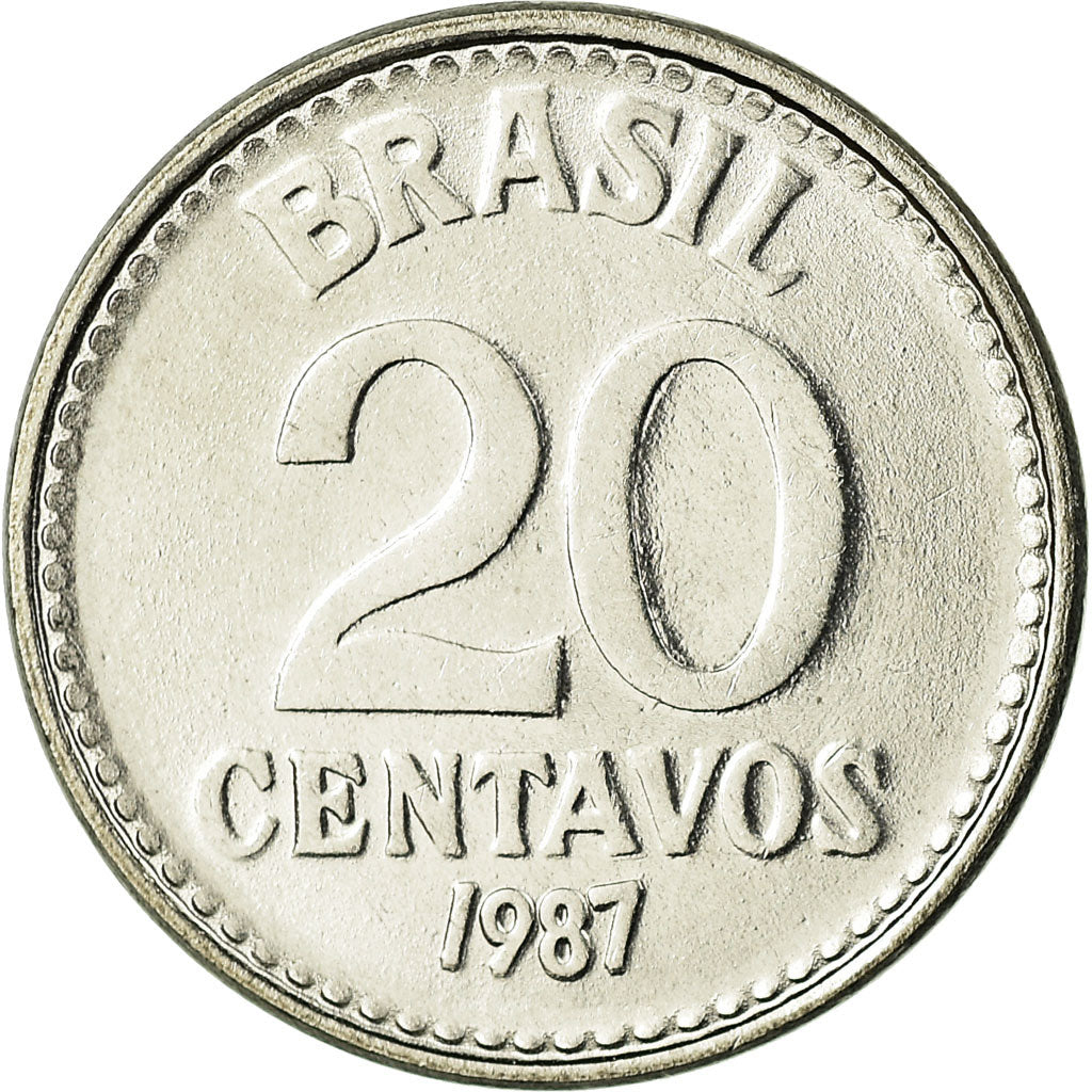 Monnaie, Brésil, 20 Centavos, 1987, SPL, Stainless Steel, KM:603