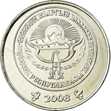 Coin, KYRGYZSTAN, Som, 2008, Paris, MS(63), Nickel plated steel, KM:14