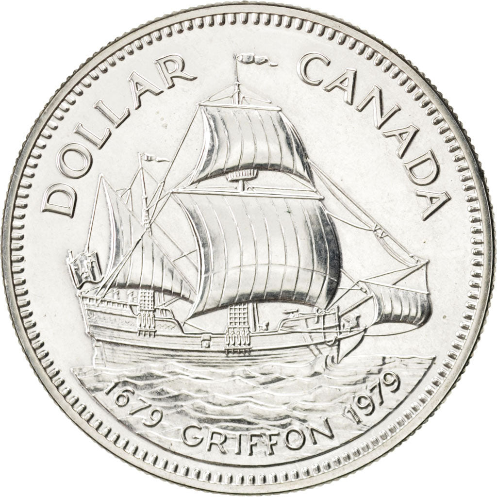 Canada, Dollar, 1979, KM #124, AU(55-58), Silver, 23.40