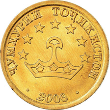 Moneta, Tagikistan, 25 Drams, 2006, St. Petersburg, SPL, Acciaio ricoperto in