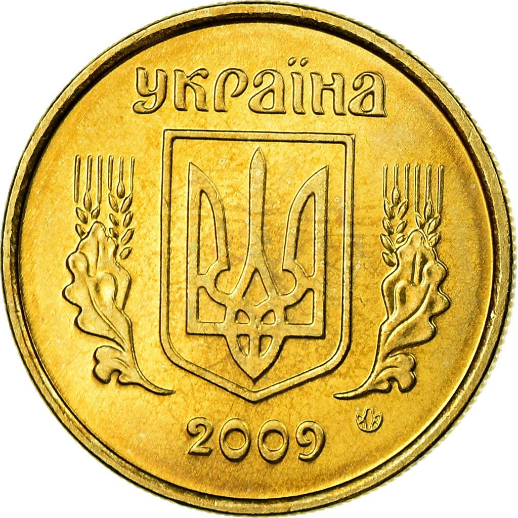 Coin, Ukraine, 10 Kopiyok, 2009, Kyiv, MS(63), Aluminum-Bronze, KM:1.1b