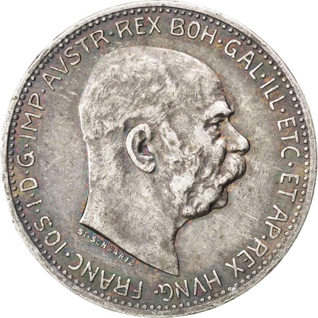Coin, Austria, Franz Joseph I, Corona, 1915, AU(50-53), Silver, KM:2820