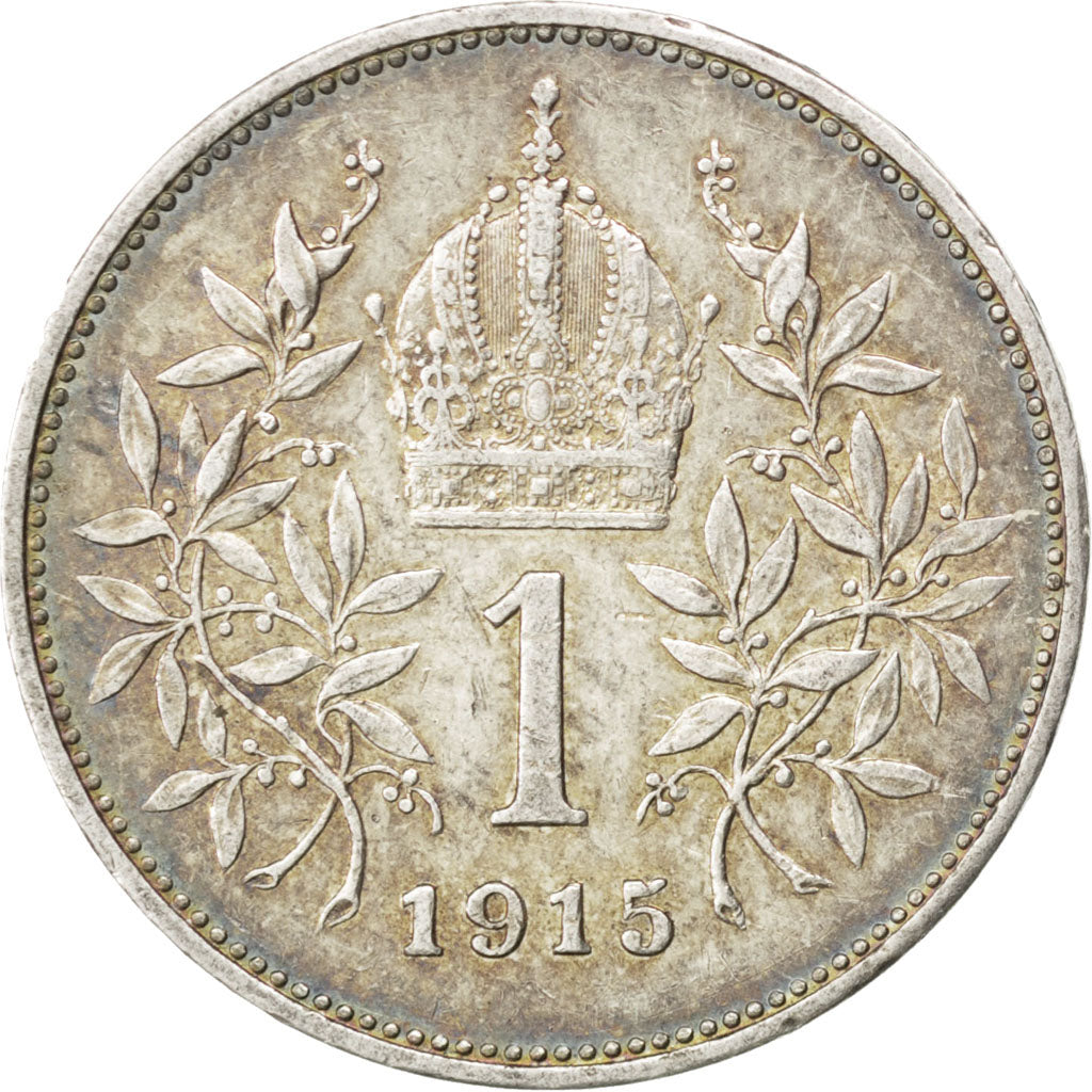 Coin, Austria, Franz Joseph I, Corona, 1915, AU(50-53), Silver, KM:2820