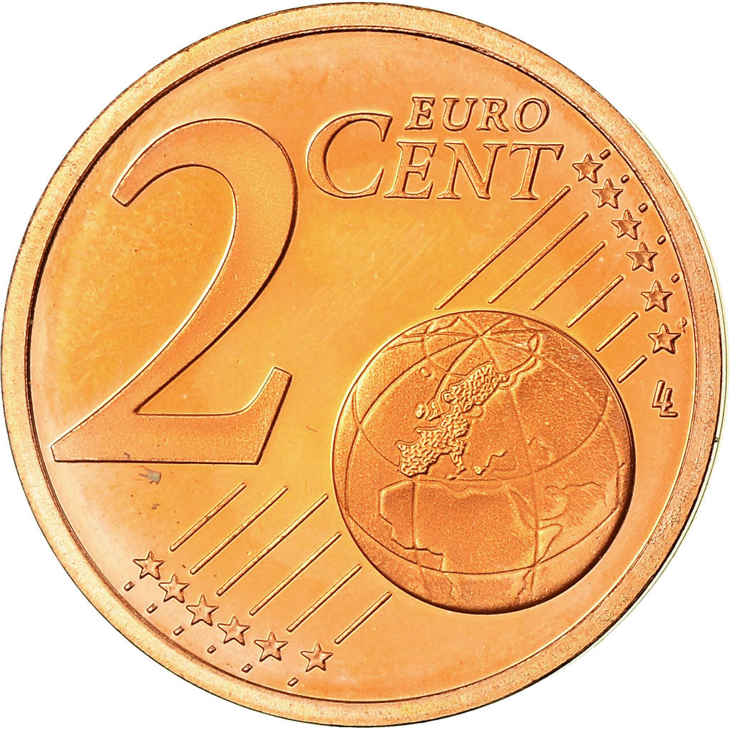 France, 2 Euro Cent, 2002, MS(65-70), Copper Plated Steel, KM:1283