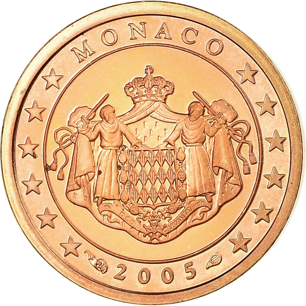 Monaco, Euro Cent, 2005, BE, MS(65-70), Copper Plated Steel, KM:167
