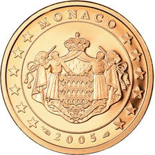 Monaco, 5 Euro Cent, 2005, BE, MS(65-70), Copper Plated Steel, KM:169