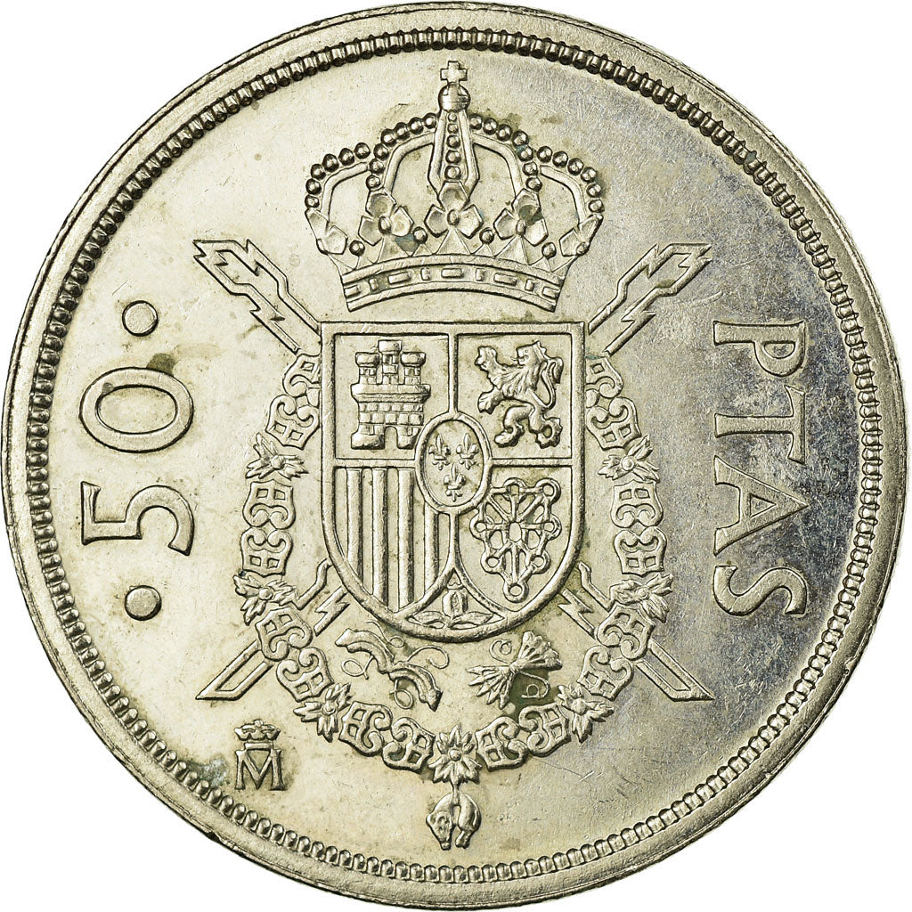 Munten, Spanje, Juan Carlos I, 50 Pesetas, 1982, PR, Copper-nickel, KM:825