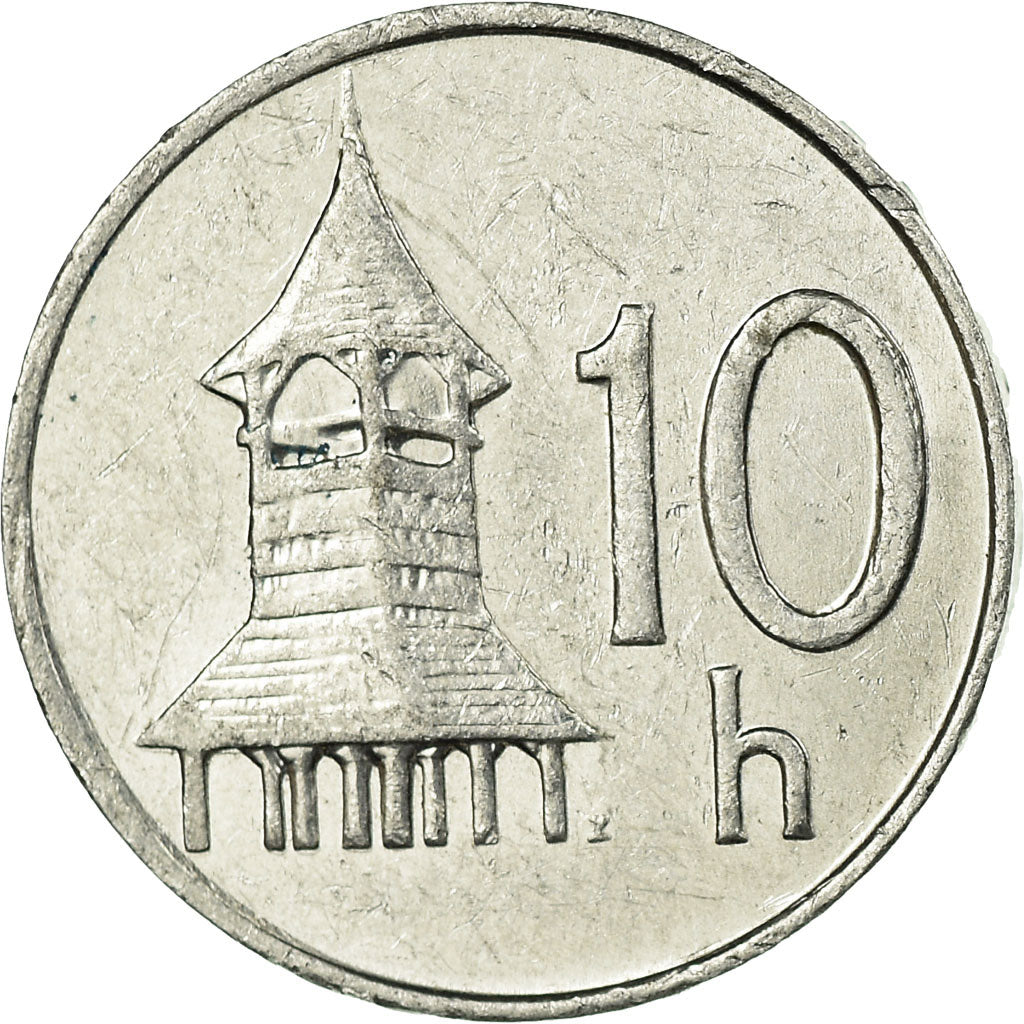 Munten, Slowakije, 10 Halierov, 1999, ZF, Aluminium, KM:17