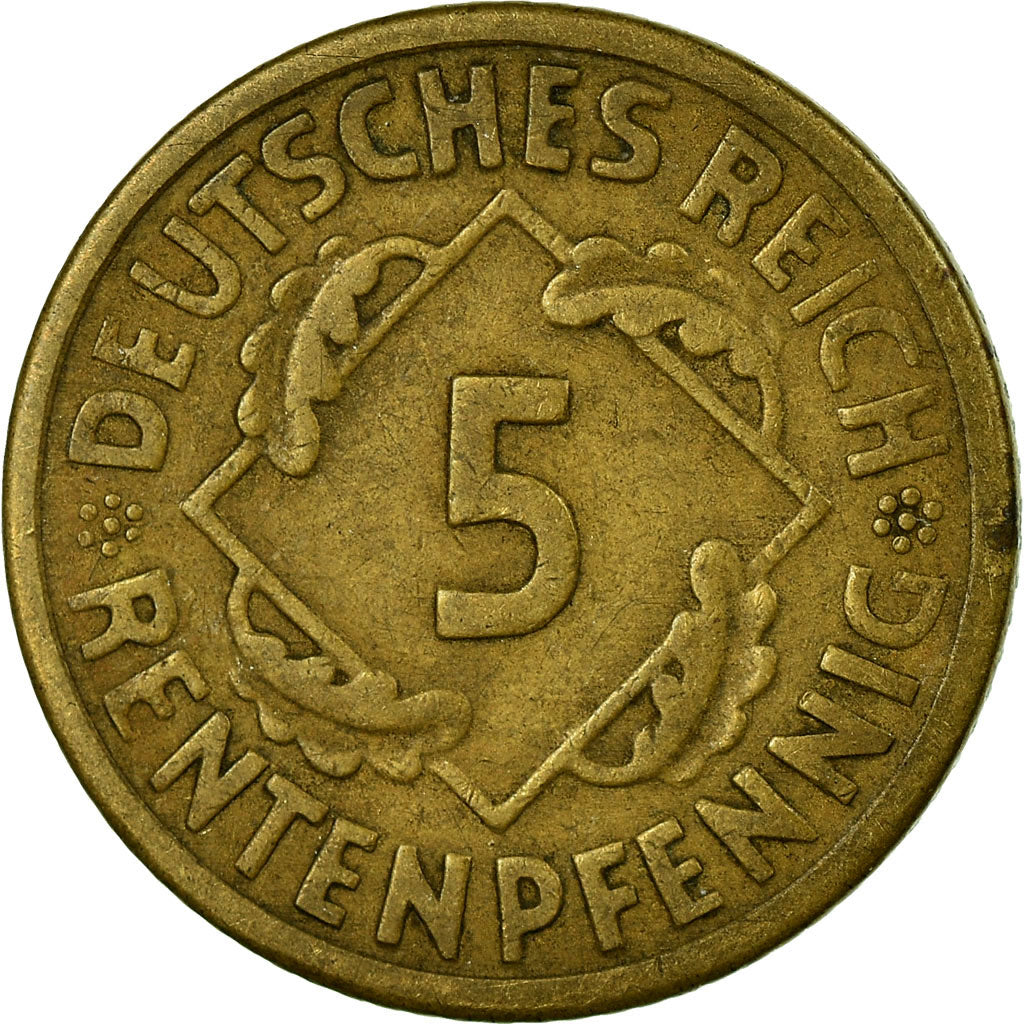 Coin, GERMANY, WEIMAR REPUBLIC, 5 Rentenpfennig, 1923, Berlin, EF(40-45)