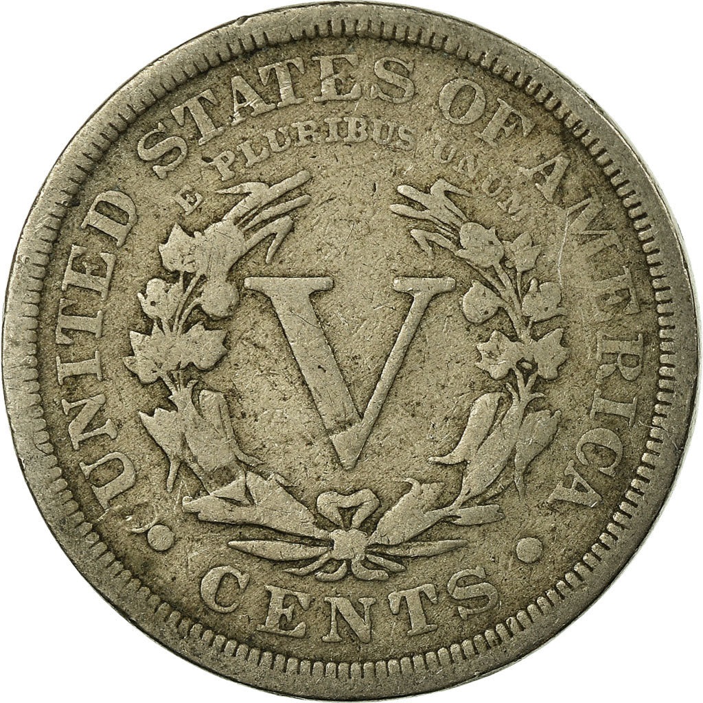 Monnaie, États-Unis, Liberty Nickel, 5 Cents, 1905, U.S. Mint, Philadelphie