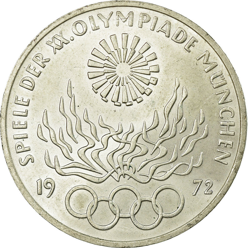 Coin, GERMANY - FEDERAL REPUBLIC, 10 Mark, 1972, Hamburg, AU(55-58), Silver