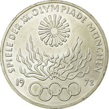 Coin, GERMANY - FEDERAL REPUBLIC, 10 Mark, 1972, Hamburg, AU(55-58), Silver