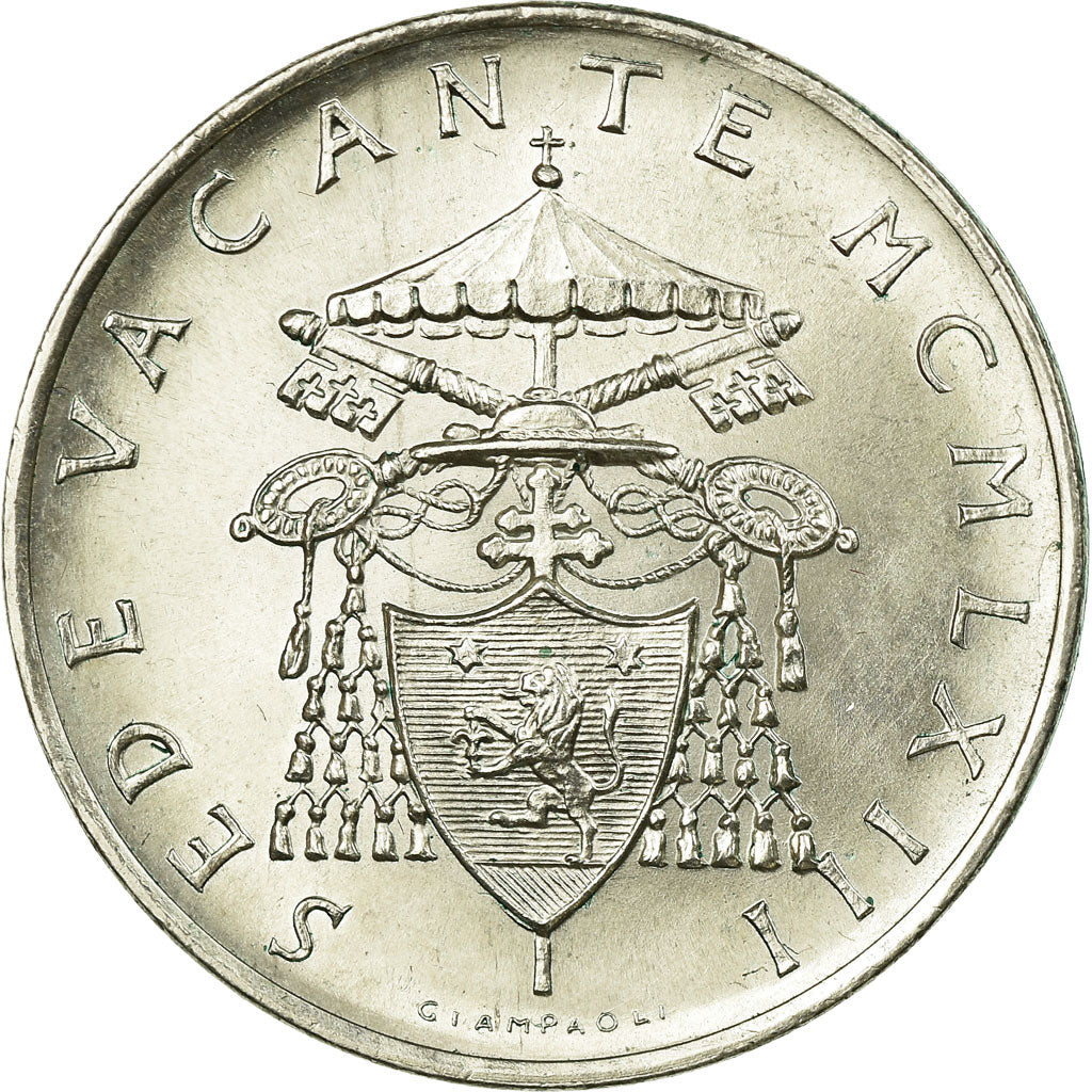 Moeda, CIDADE DO VATICANO, Sede Vacante, 500 Lire, 1963, Roma, AU(55-58), Prata