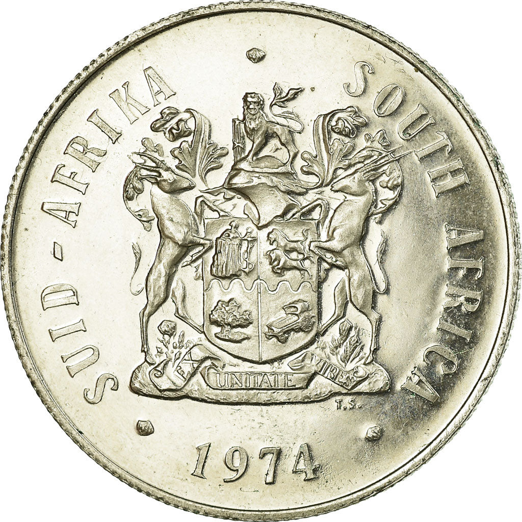 Coin, South Africa, Rand, 1974, EF(40-45), Silver, KM:89