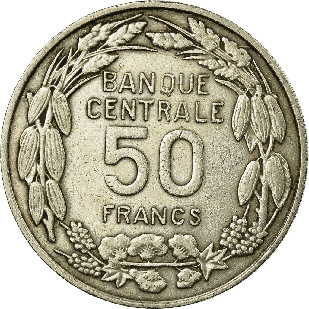 Coin, Cameroon, 50 Francs, 1960, Paris, EF(40-45), Copper-nickel, KM:13