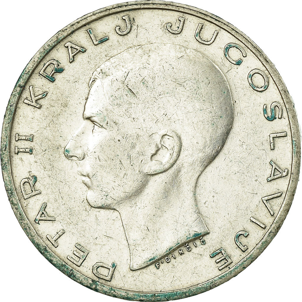 Coin, Yugoslavia, Petar II, 20 Dinara, 1938, EF(40-45), Silver, KM:23
