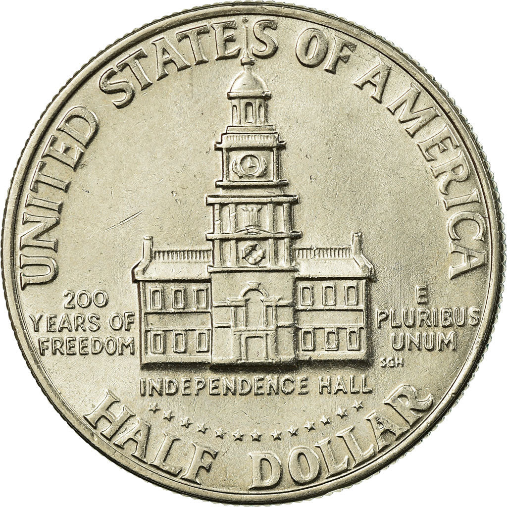 Coin, United States, Kennedy Half Dollar, Half Dollar, 1976, U.S. Mint