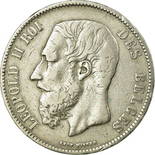Coin, Belgium, Leopold II, 5 Francs, 5 Frank, 1870, VF(30-35), Silver, KM:24