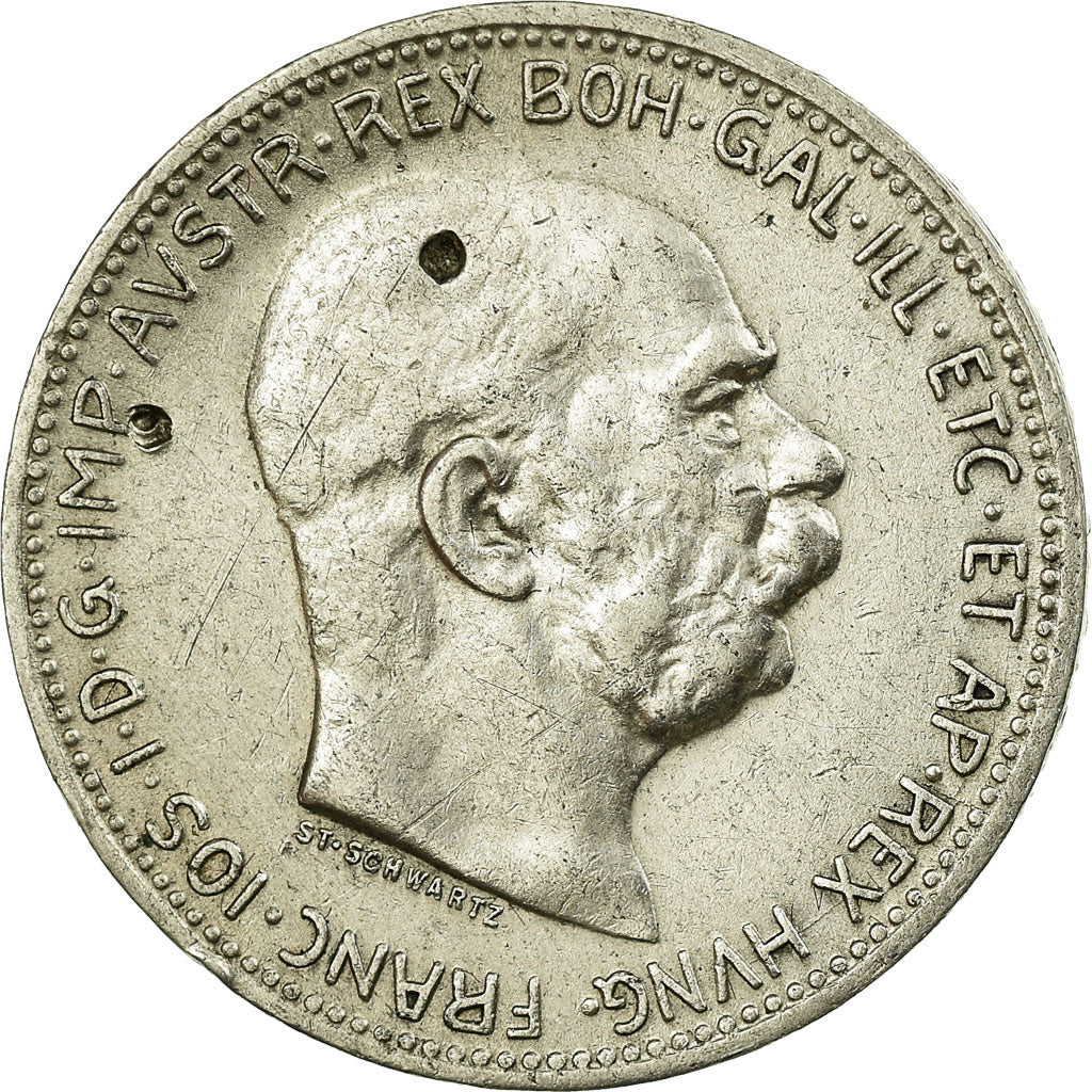 Coin, Austria, Franz Joseph I, Corona, 1915, VF(30-35), Silver, KM:2820