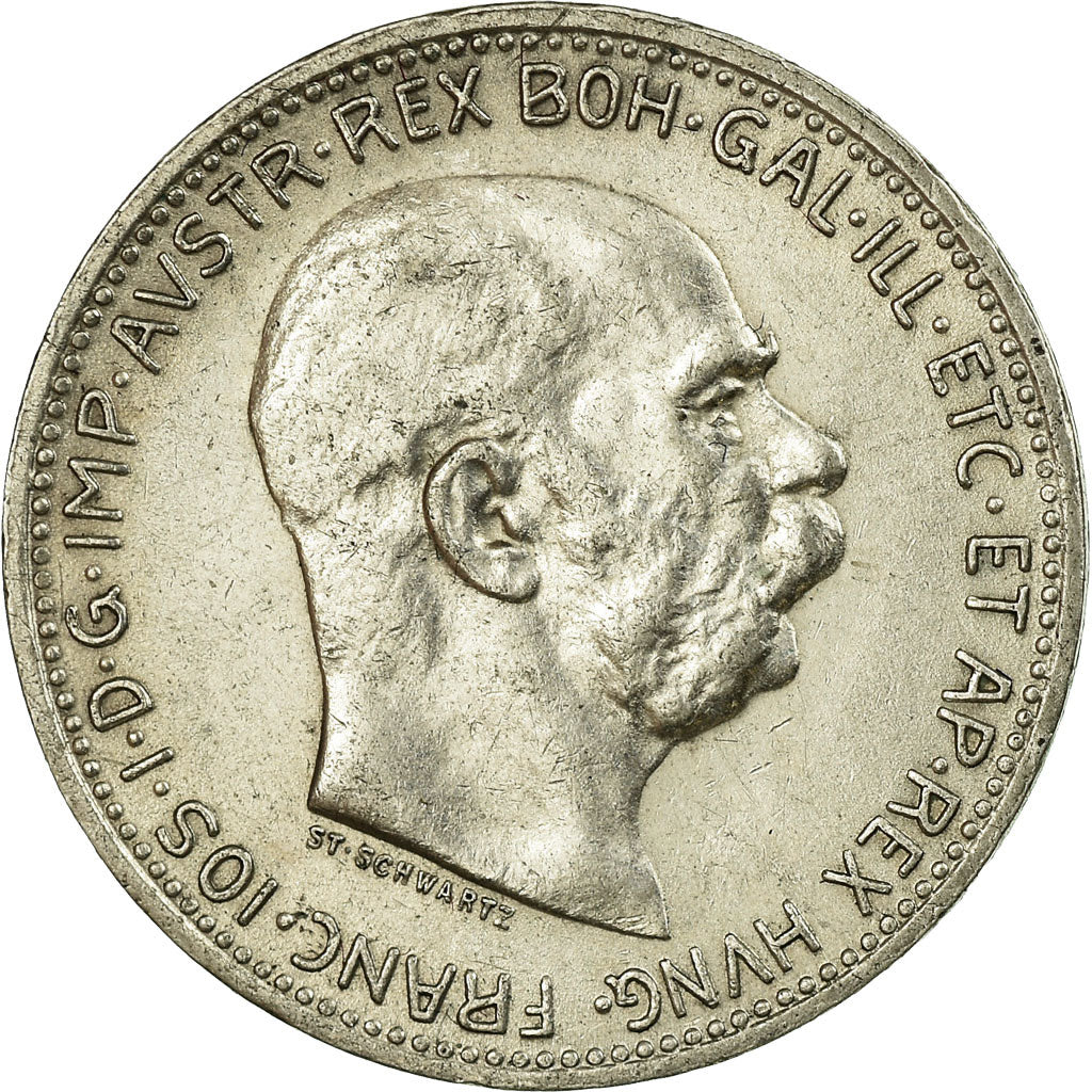 Coin, Austria, Franz Joseph I, Corona, 1915, EF(40-45), Silver, KM:2820