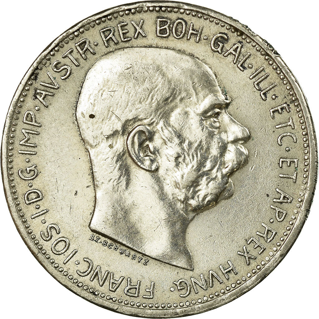 Coin, Austria, Franz Joseph I, 2 Corona, 1913, EF(40-45), Silver, KM:2821