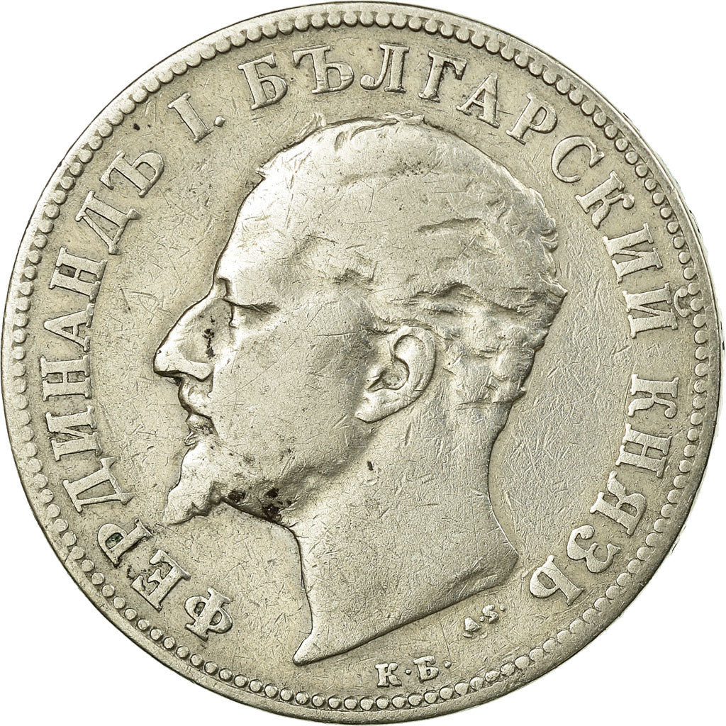 Coin, Bulgaria, Ferdinand I, 2 Leva, 1894, Kormoczbanya, EF(40-45), Silver