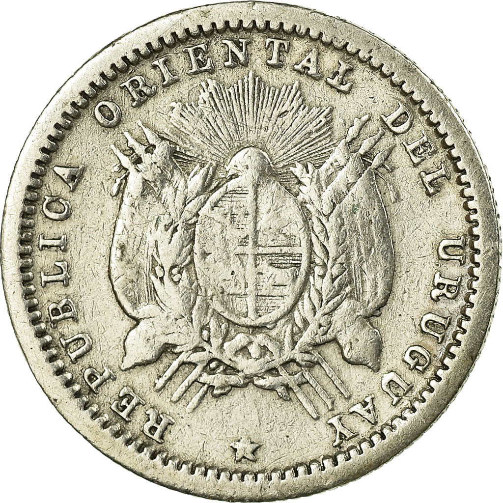 Coin, Uruguay, 10 Centesimos, 1877, Uruguay Mint, Paris, Berlin, Vienna