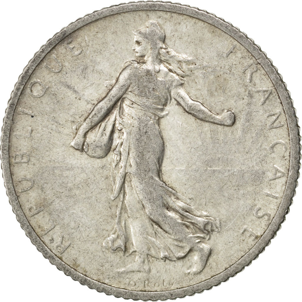 FRANCE, Semeuse, Franc, 1906, Paris, KM #844.1, EF(40-45), Silver, 23, Gadoury..