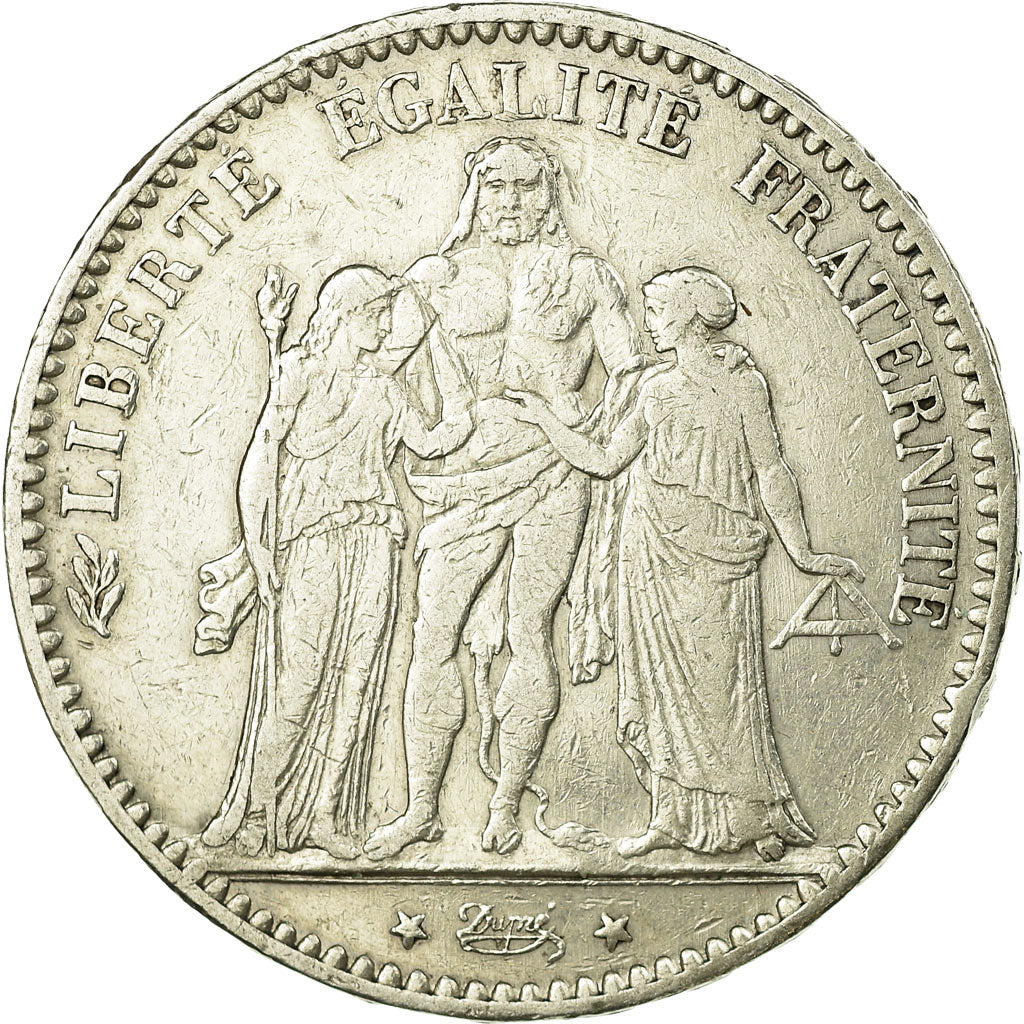 Coin, France, Hercule, 5 Francs, 1875, Paris, VF(30-35), Silver, KM:820.1