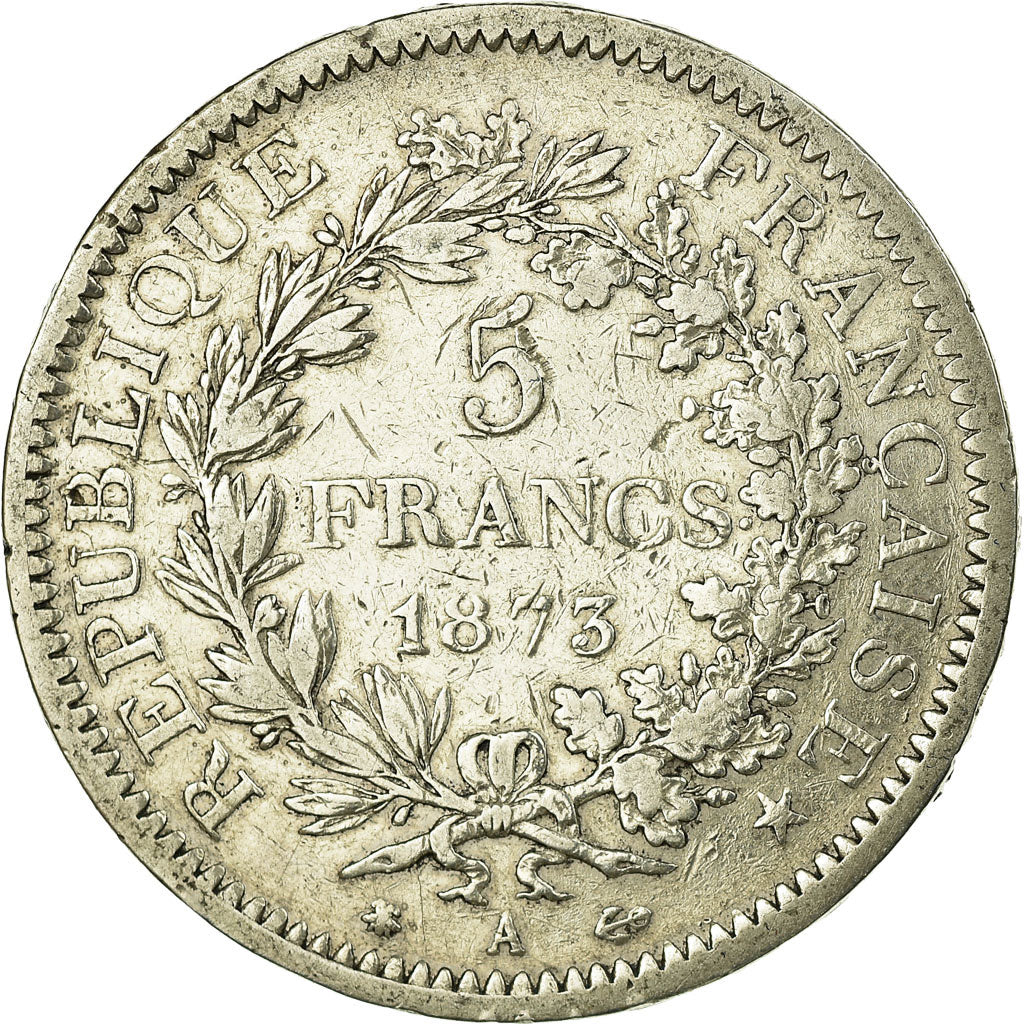 Monnaie, France, Hercule, 5 Francs, 1873, Paris, TB+, Argent, Gadoury:745a