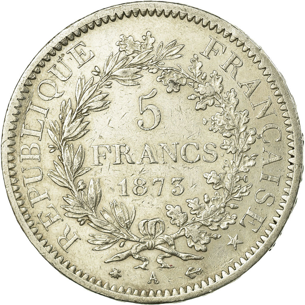 Coin, France, Hercule, 5 Francs, 1873, Paris, EF(40-45), Silver, KM:820.1