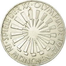 Coin, GERMANY - FEDERAL REPUBLIC, 10 Mark, 1972, Karlsruhe, AU(55-58), Silver