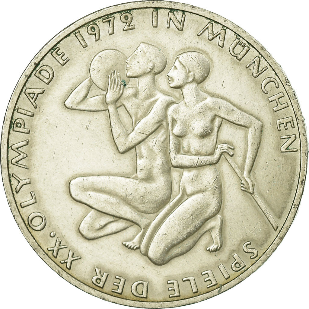 Monnaie, République fédérale allemande, 10 Mark, 1972, Hambourg, TTB, Argent