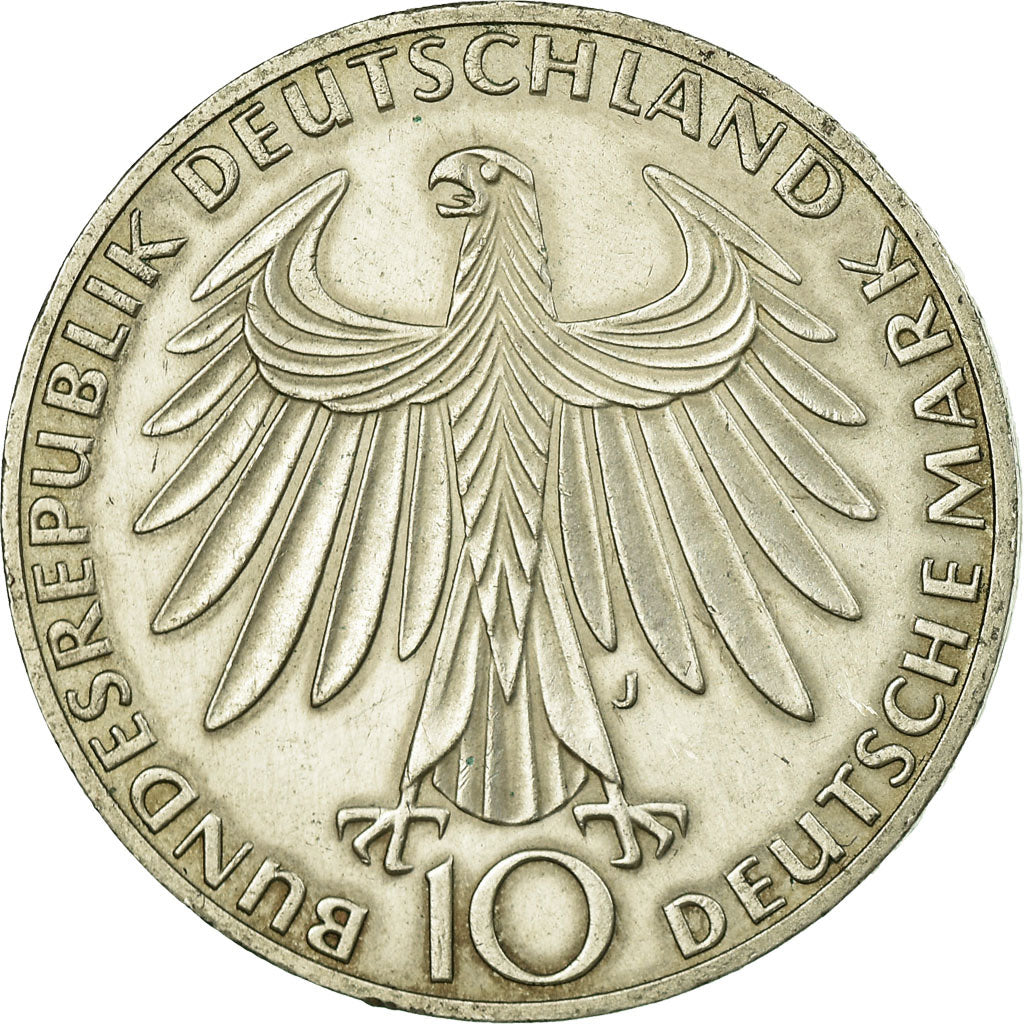 Monnaie, République fédérale allemande, 10 Mark, 1972, Hambourg, TTB, Argent