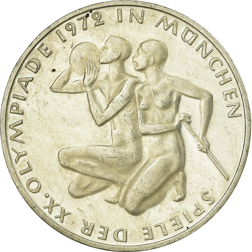 Moneta, Niemcy - RFN, 10 Mark, 1972, Karlsruhe, EF(40-45), Srebro, KM:132