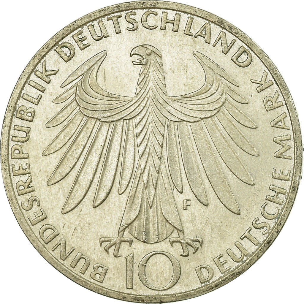 Monnaie, République fédérale allemande, 10 Mark, 1972, Stuttgart, TTB